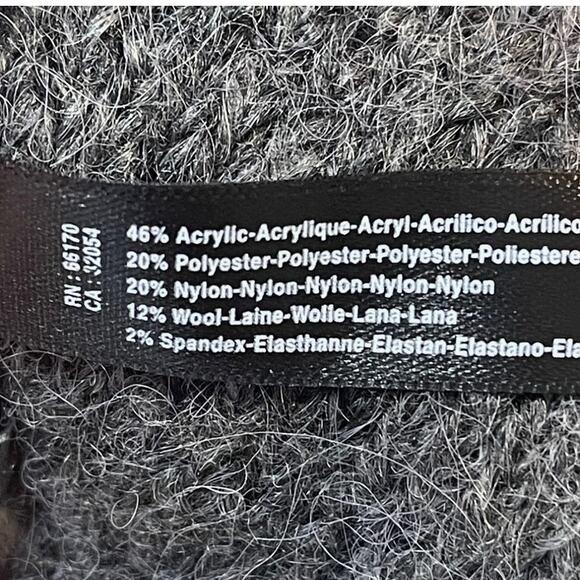 By Anthropologie Compact Knit Animal Print Beanie Gray & White NEW - Picture 5 of 5